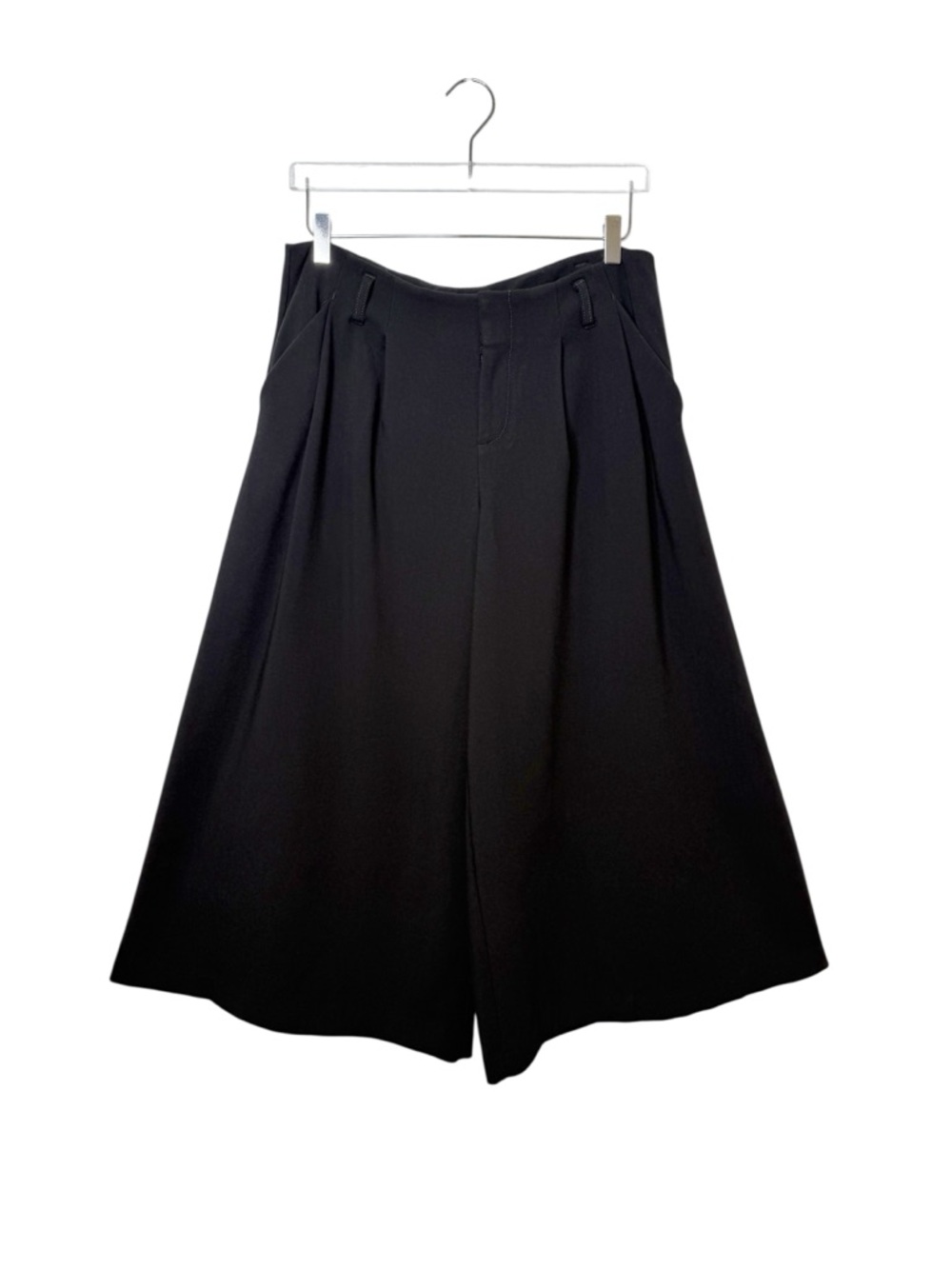 Anthropologie Maeve Black Wide Leg Culottes High Rise Cropped Pants Sz 6 - Picture 2 of 13